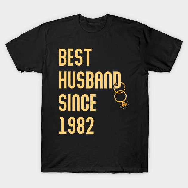 1982 Wedding Anniversary Gifts for Him Cute Couples Matching T-Shirt by Kawaii_Tees